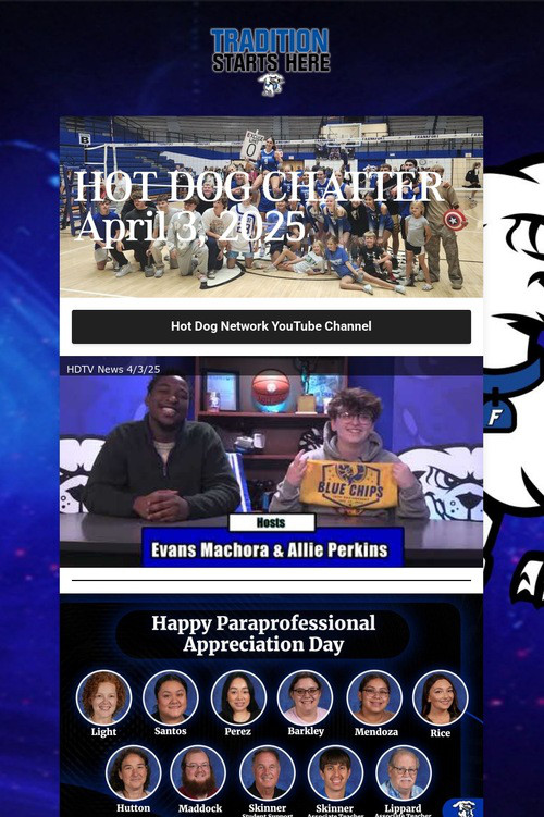 HOT DOG CHATTER April 3, 2025