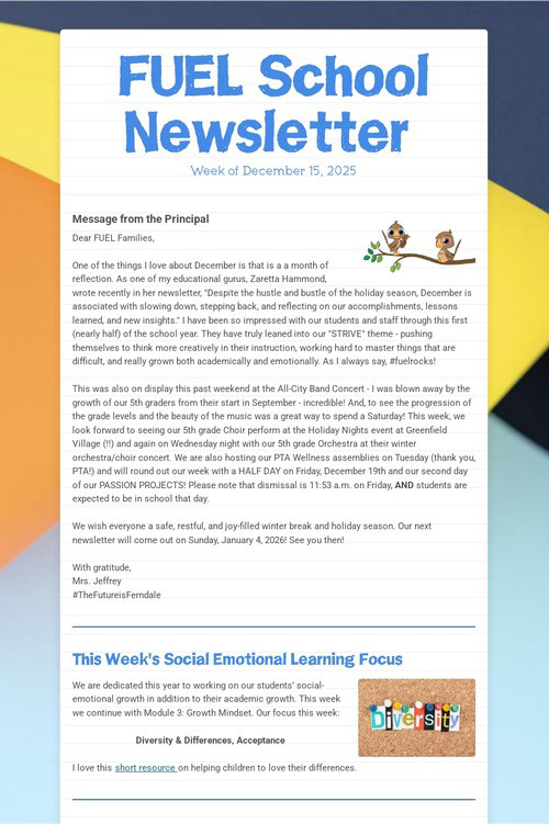 FUEL School Newsletter
