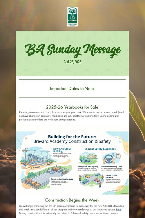 BA Sunday Message