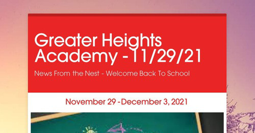 Greater Heights Academy - 11/29/21