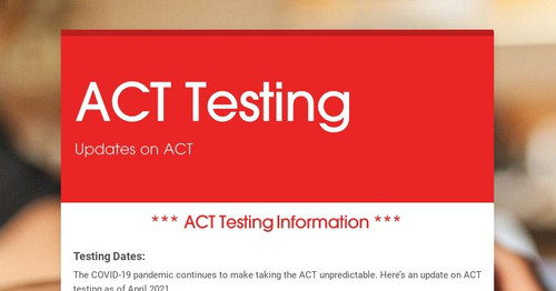 ACT Testing