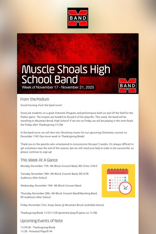 Muscle Shoals High School Band