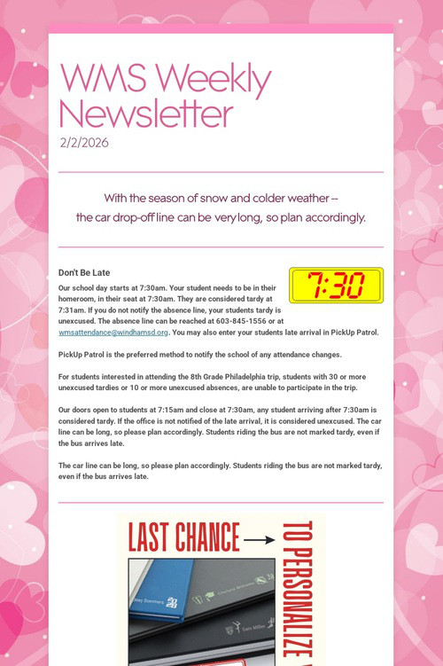 WMS Weekly Newsletter