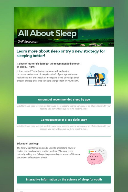 All About Sleep