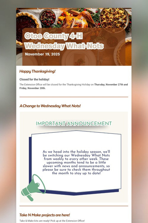 Wednesday What-Nots 11/19