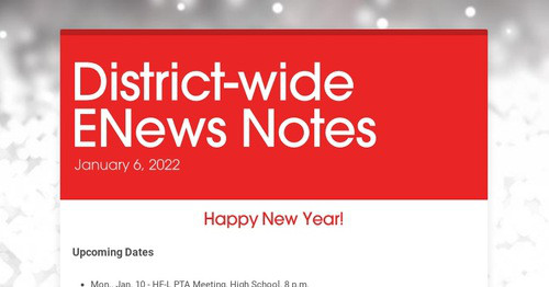 District-wide ENews Notes