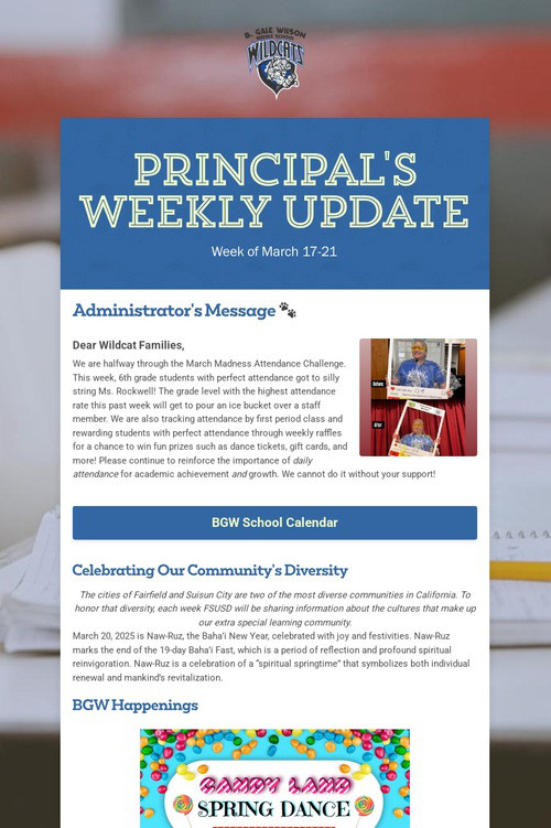 Principal's Weekly Update