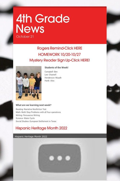 4th Grade News
