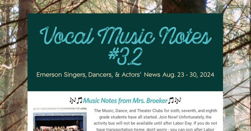 Vocal Music Notes #3.2