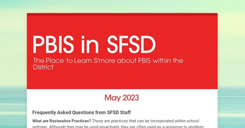 PBIS in SFSD