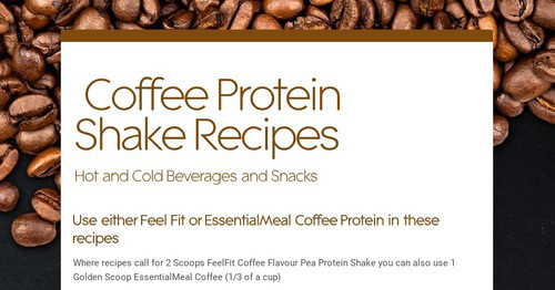Coffee Protein Shake Recipes