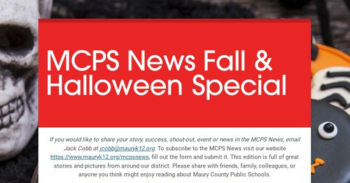 MCPS News Fall & Halloween Special