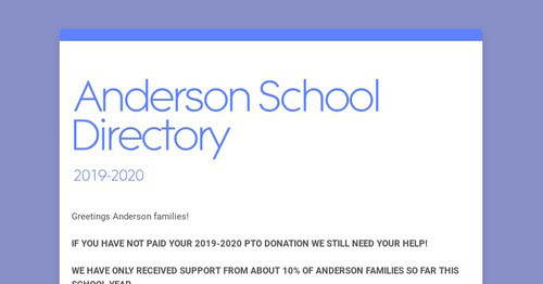Anderson School Directory