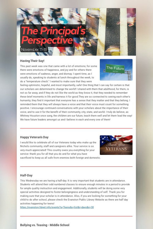 The Principal's Perspective