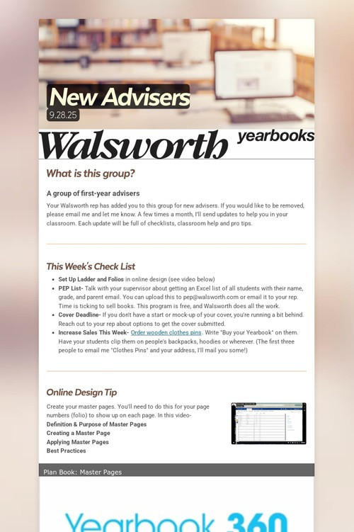 New Advisers