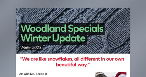 Woodland Specials Winter Update