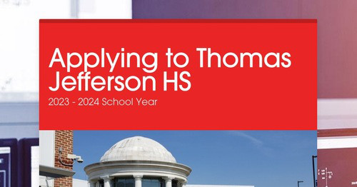 Applying to Thomas Jefferson HS
