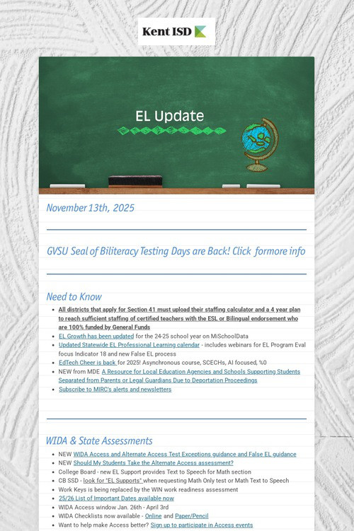 EL Update