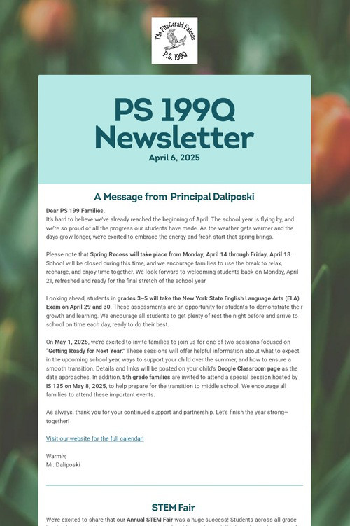 PS 199Q Newsletter