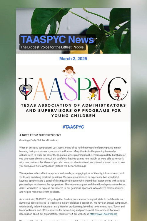 TAASPYC News