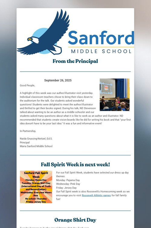 Sanford Family Newsletter