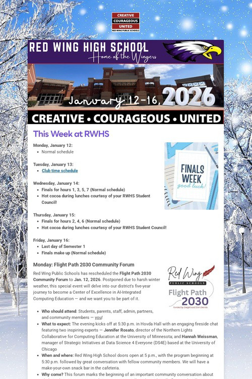 RWHS Student Newsletter