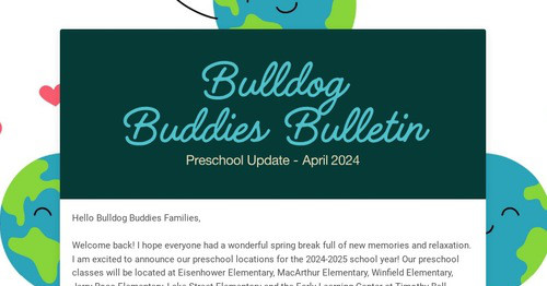 Bulldog Buddies Bulletin