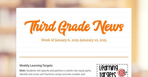 Third Grade News