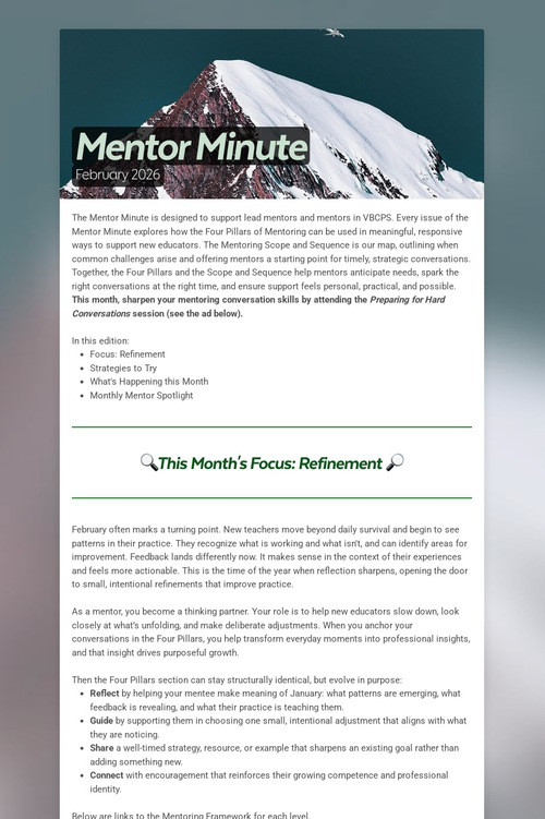 Mentor Minute
