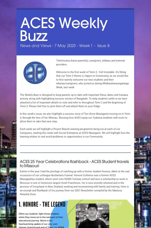 ACES Weekly Buzz