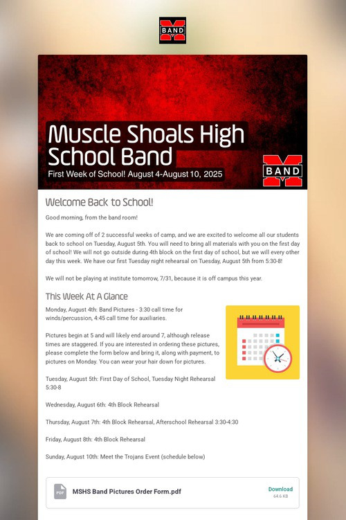 Muscle Shoals High School Band