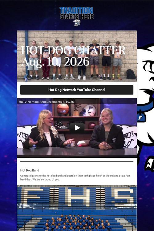 HOT DOG CHATTER Aug. 10, 2026