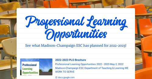 Professional Learning Opportunities