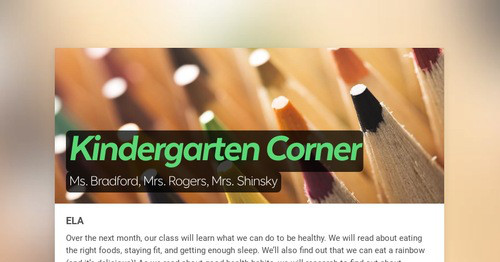 Kindergarten Corner
