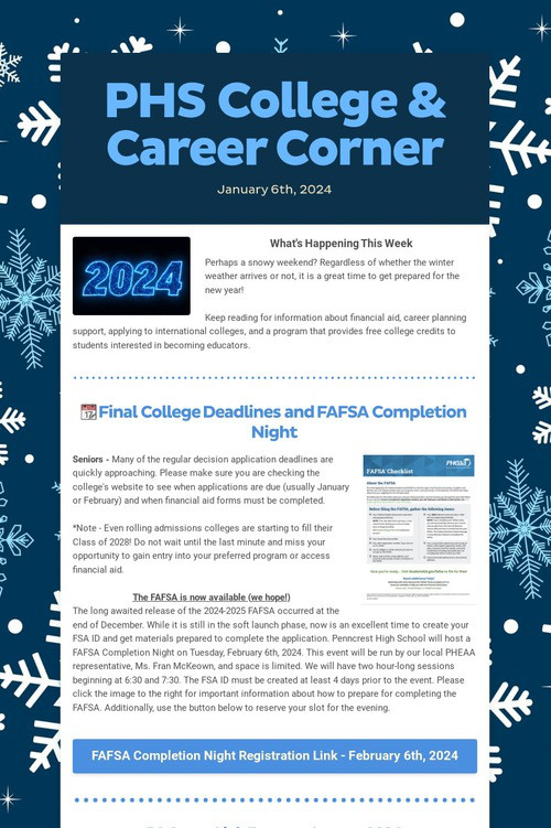 PHS College & Career Corner