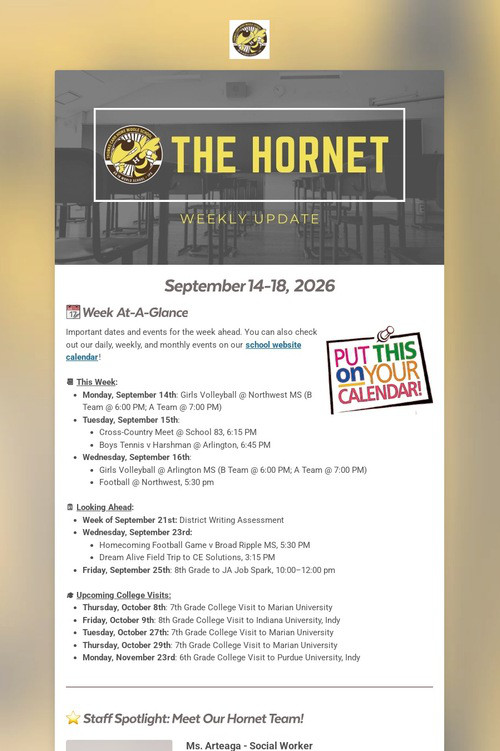 The Hornet Weekly Update