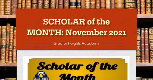 SCHOLAR of the MONTH: November 2021