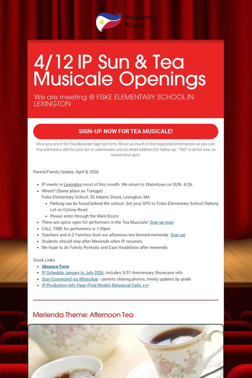 4/12 IP Sun & Tea Musicale Openings