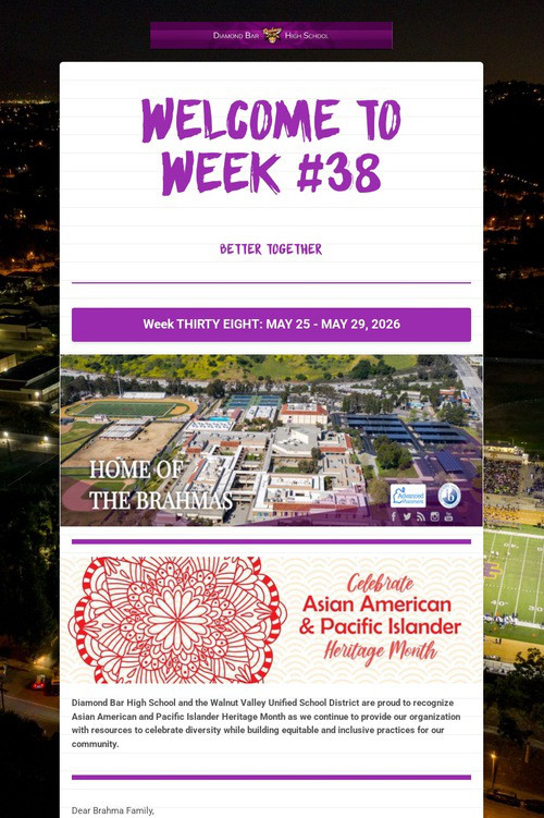 Welcome To Week #38