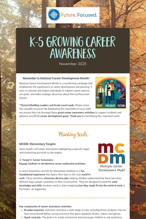 K-5 Growing Career Awareness