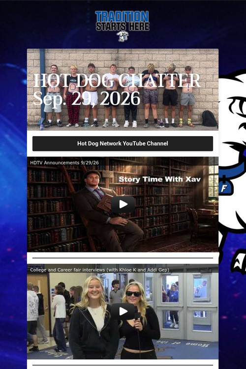 HOT DOG CHATTER Sep. 29, 2026