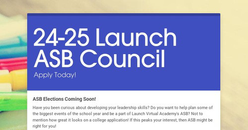 24-25 Launch ASB Council