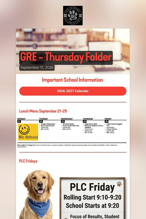 GRE - Thursday Folder