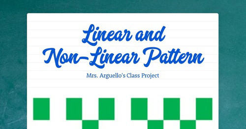 Simple Non Linear Pattern Example Linear and Non-Linear Pattern | Smore Newsletters
