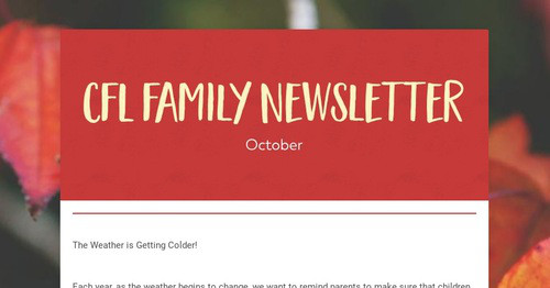 CFL Family Newsletter