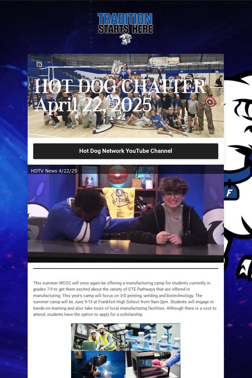 HOT DOG CHATTER April 22, 2025