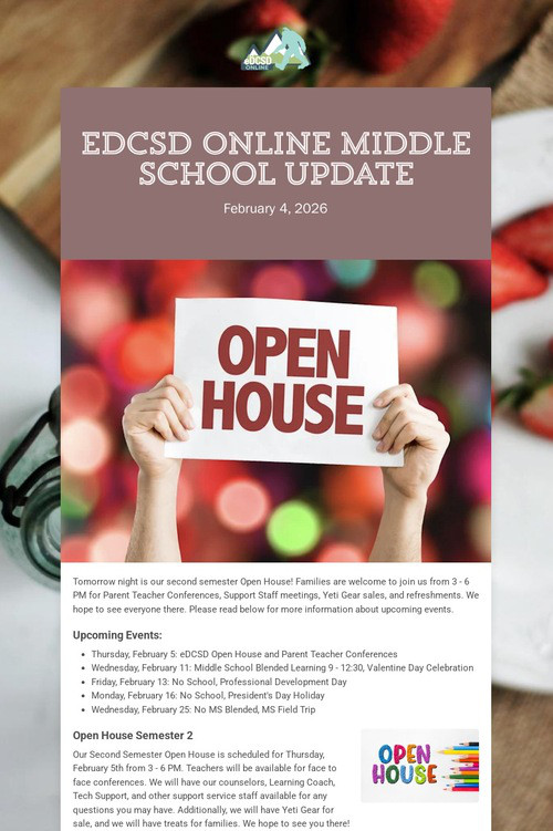 eDCSD Online Middle School Update