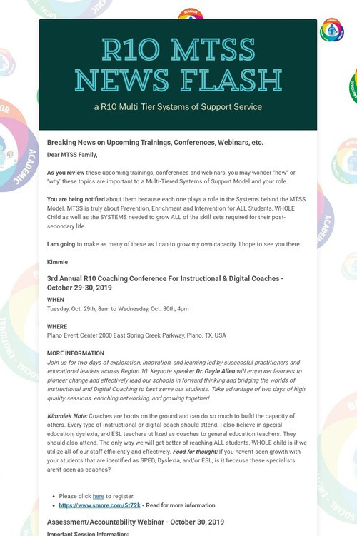 R10 MTSS News Flash