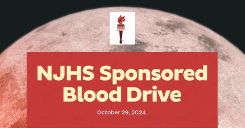 NJHS Sponsored Blood Drive