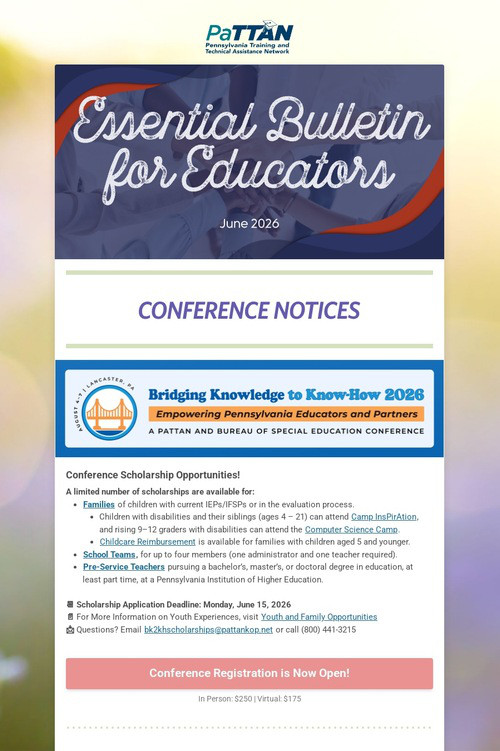 Essential Bulletin for Educators